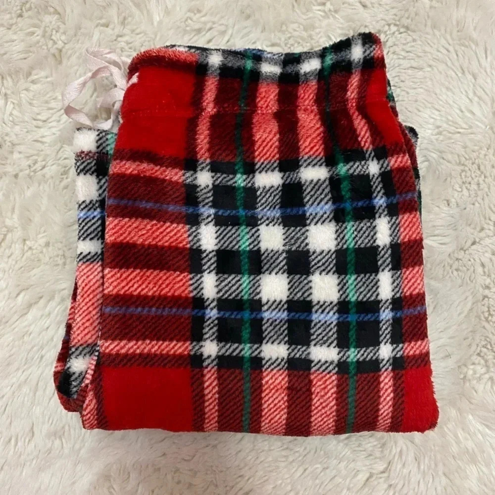 Secret Treasures Sleepwear Pants plaid plush pajamas bottoms size small - Picture 6 of 6